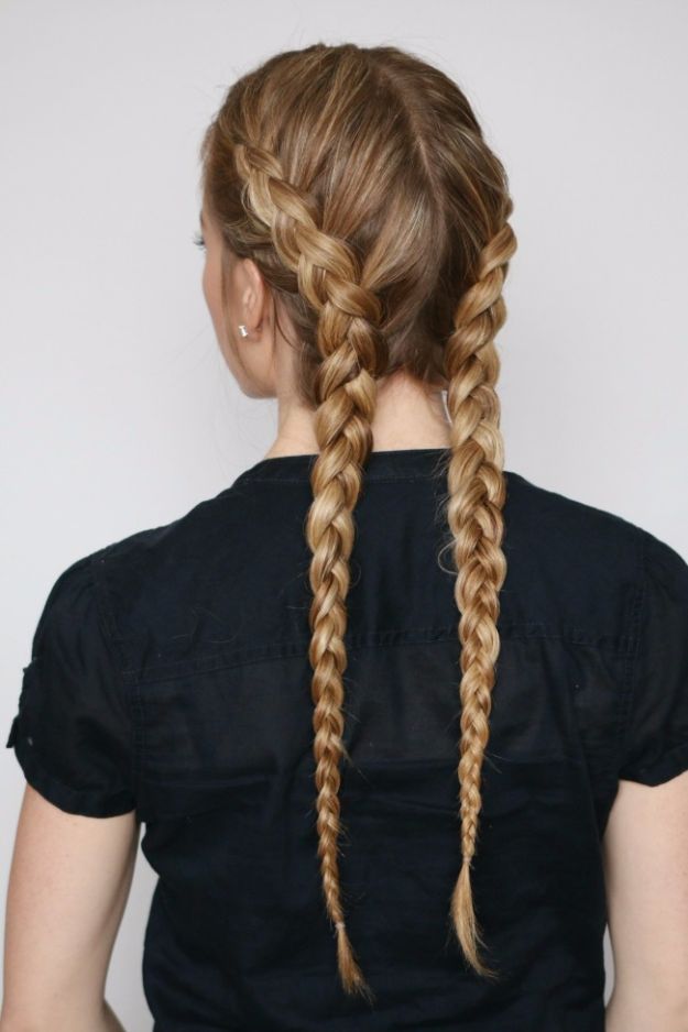 Easy Braids With Tutorials - Dutch Boxer Braids - Cute Braiding Tutorials for Teens, Girls and Women - Easy Step by Step Braid Ideas - Quick Hairstyles for School - Creative Braids for Teenagers - Tutorial and Instructions for Hair Braiding http://diyprojectsforteens.com/easy-braids-tutorials