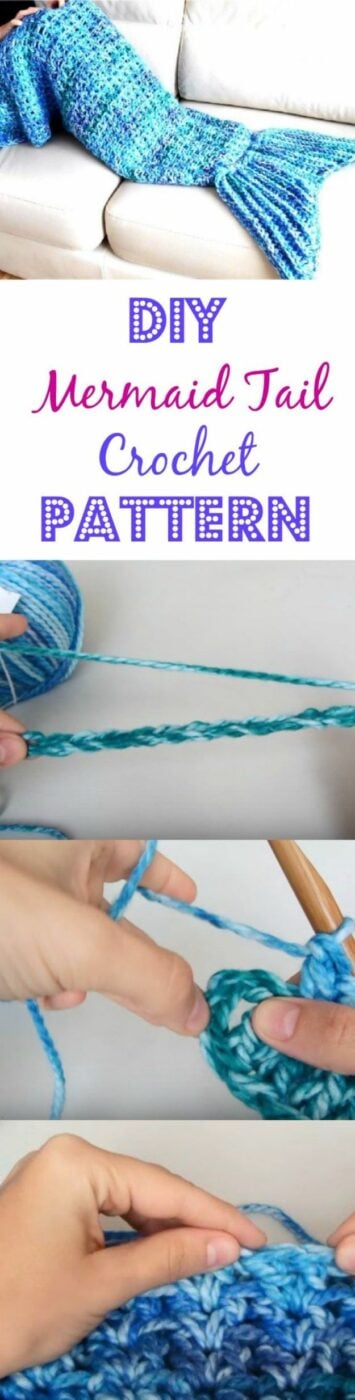 DIY Mermaid Crafts - Easy DIY Mermaid Tail Crochet Pattern - How To Make Room Decorations, Art Projects, Jewelry, and Makeup For Kids, Teens and Teenagers - Mermaid Costume Tutorials - Fun Clothes, Pillow Projects, Mermaid Tail Tutorial http://diyprojectsforteens.com/diy-mermaid-crafts