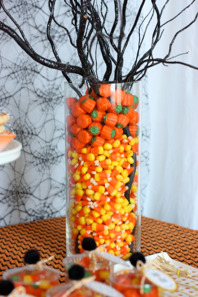 DIY Halloween Candy Corn Vase