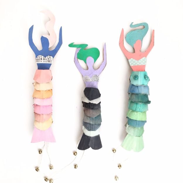DIY Mermaid Crafts - Egg Carton Mermaid Dolls - How To Make Room Decorations, Art Projects, Jewelry, and Makeup For Kids, Teens and Teenagers - Mermaid Costume Tutorials - Fun Clothes, Pillow Projects, Mermaid Tail Tutorial http://diyprojectsforteens.com/diy-mermaid-crafts