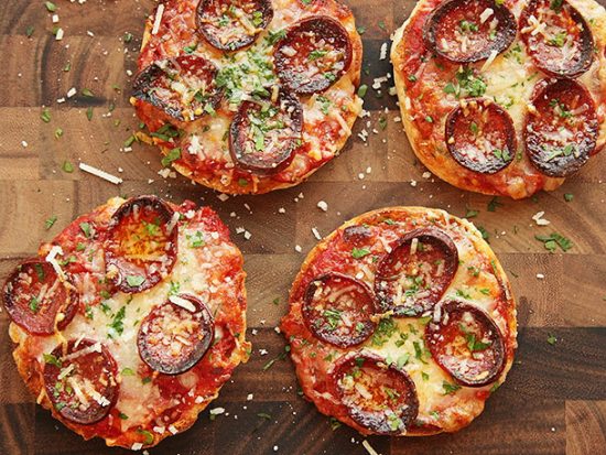 English Muffin Pepperoni Pizza | 25+ Creative Pizza Crusts