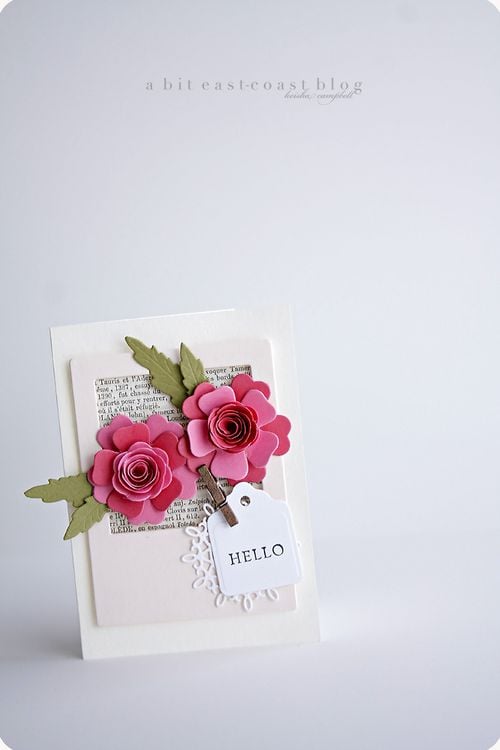 Feeling Spring card | 25+ Paper Flower Crafts