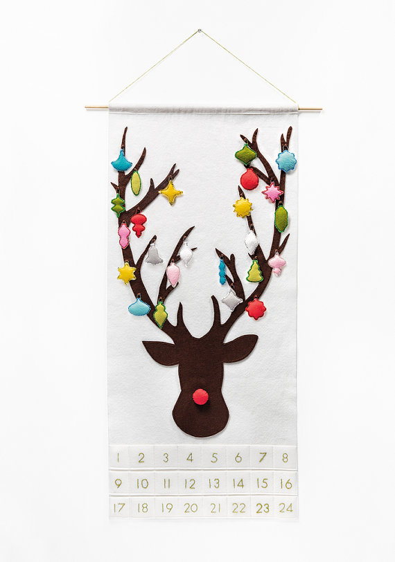 Felt Rudolph Advent Calendar | 25+ More Christmas Advent Calendars