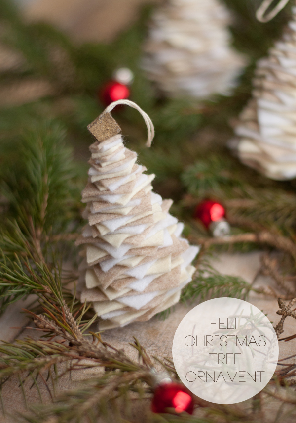 Felt christmas tree ornament | +25 Beautiful Handmade Ornaments