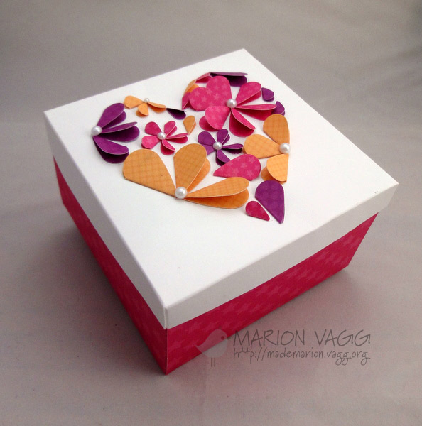 Flower Petal and Pearl Heart Gift Box | 25+ Paper Flower Crafts