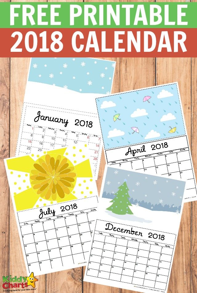Free printable 2018 Calendar
