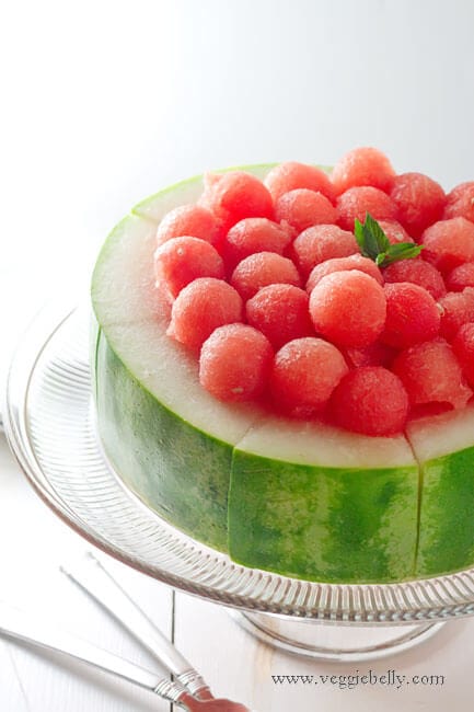 Fresh Watermelon Cake + 25 Mouth-Watering Watermelon Desserts...the perfect refreshment that shouts, "Summertime is here!"