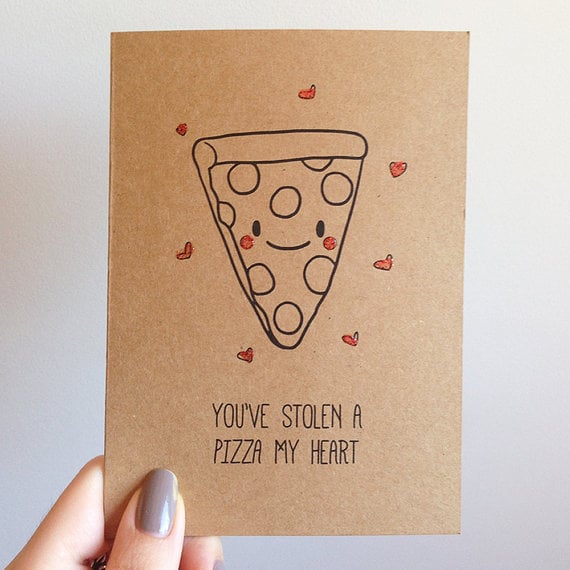 Funny Pizza Pun Valentines Day Card