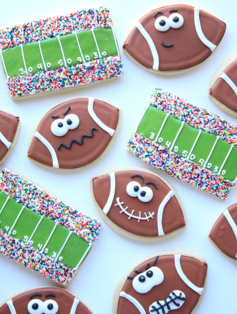Game Face Cookies | 25+ Game Day Desserts
