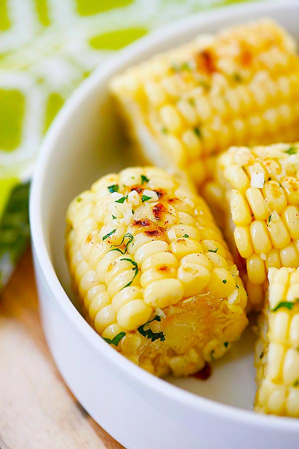 Garlic-Herb Butter Roasted Corn | 25+ fresh corn recipes