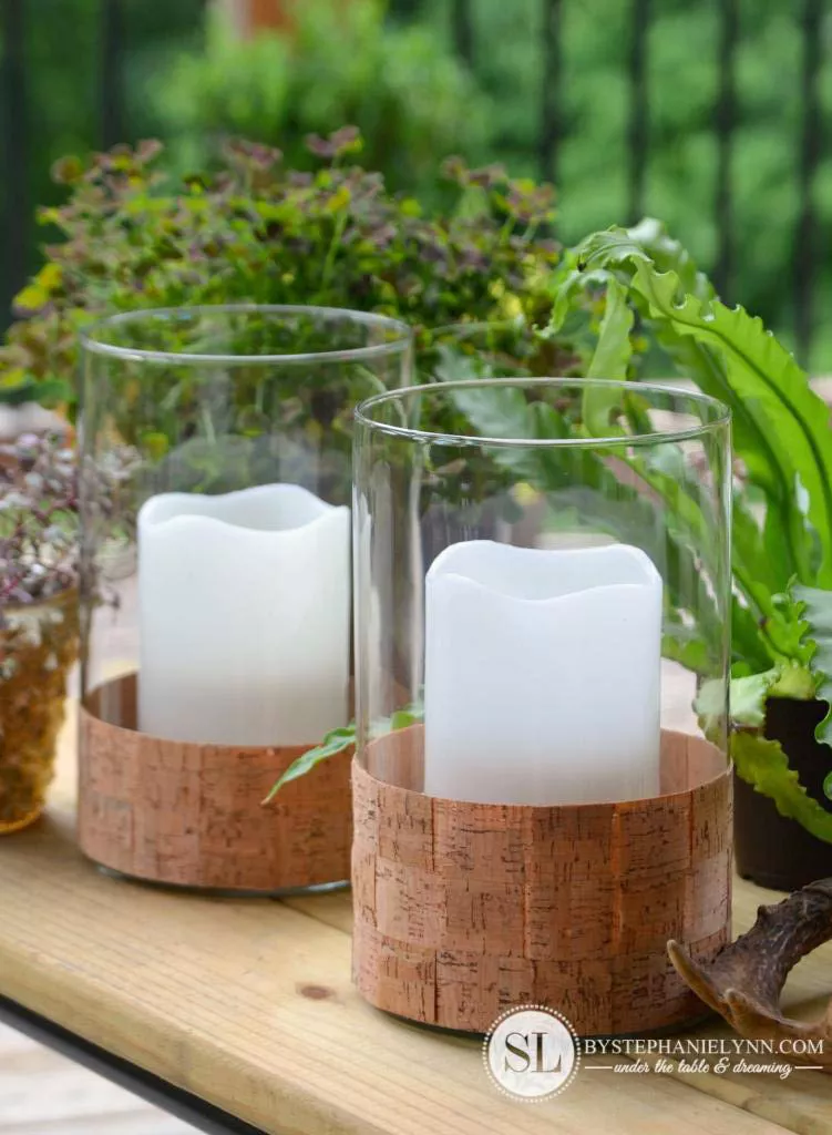 Cork Wrapped Candle Holder