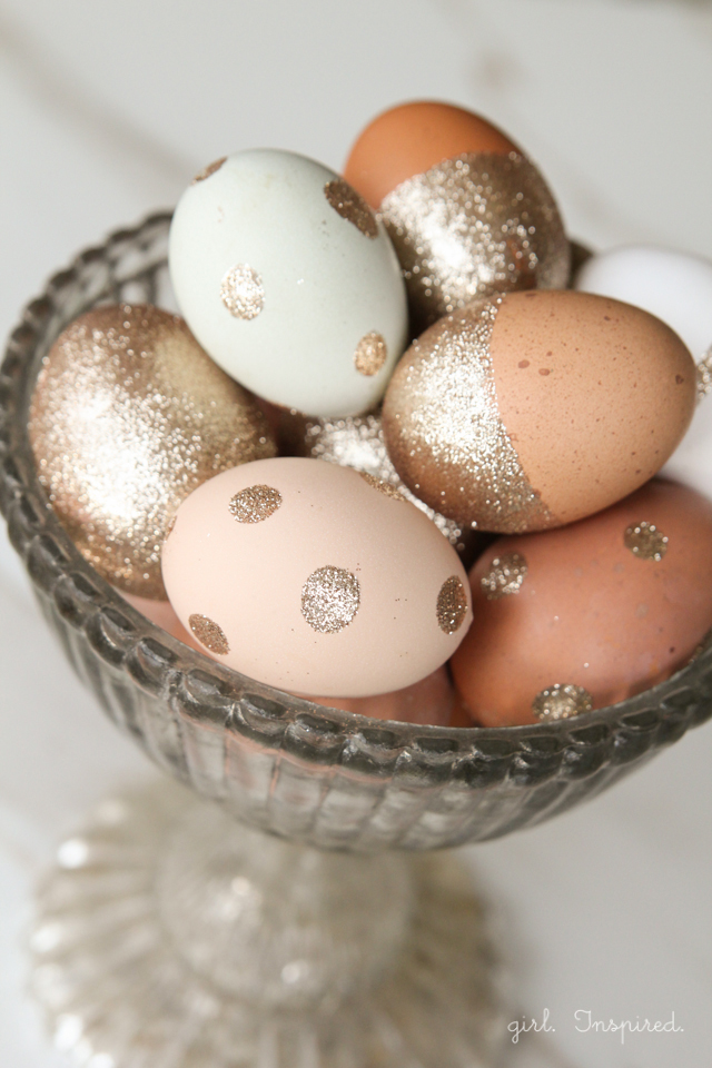 Glitter Easter Eggs | 25+ ways to decorate Easter Eggs