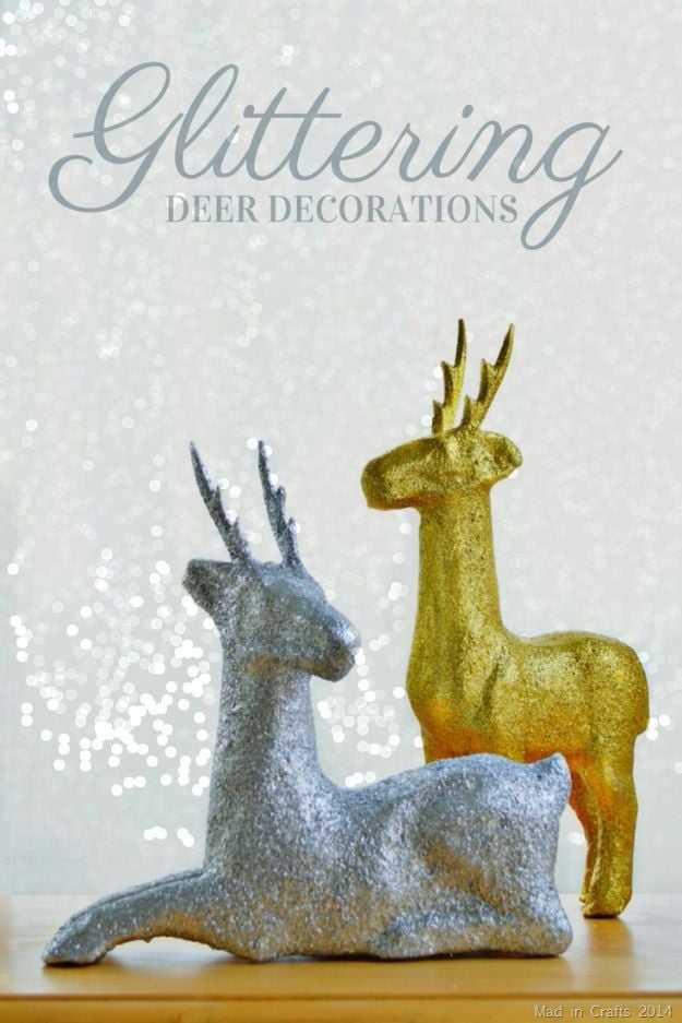Creative Paper Mache Crafts - Glittered Paper Mache Deer Tutorial - Easy DIY Ideas for Making Paper Mache Projects - Cool Newspaper and Paper Bag Craft Tips - Recipe for for How To Make Homemade Paper Mashe paste - Halloween Masks and Costume Tutorials - Sculpture, Animals and Ideas for Kids http://diyprojectsforteens.com/paper-mache-crafts