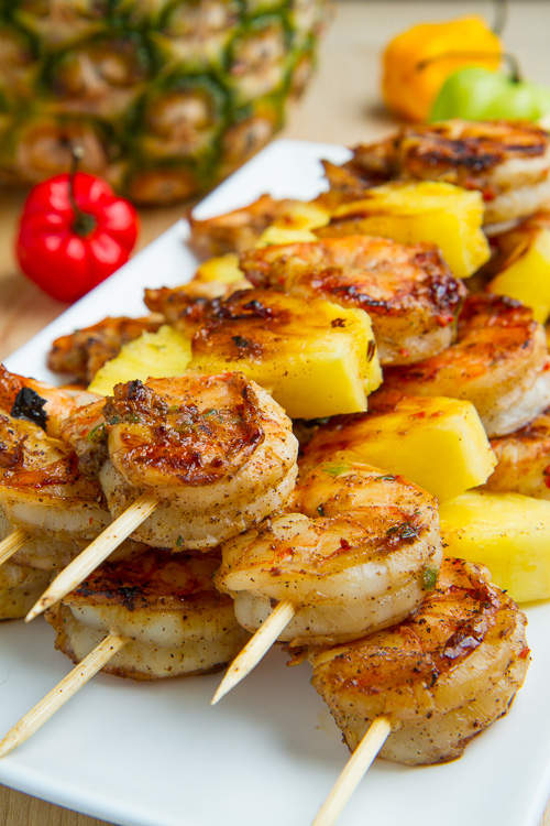 Grilled Jerk Shrimp and Pineapple Skewers | 25+ Shrimp recipes