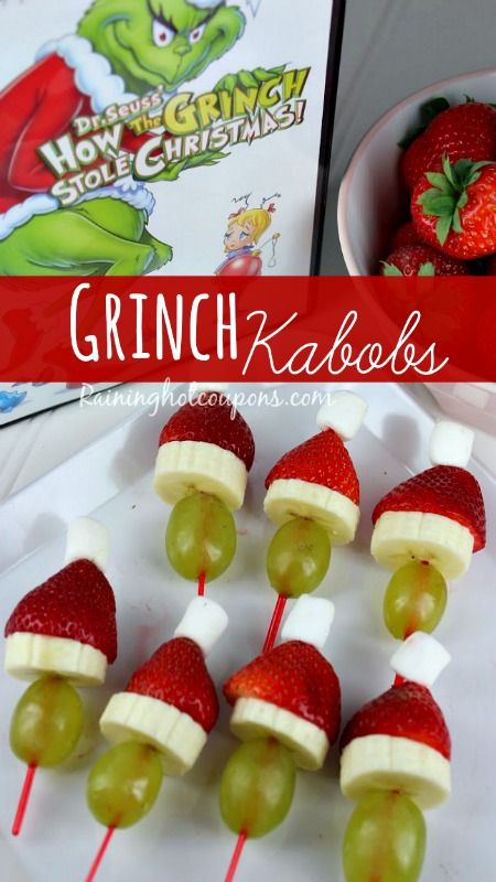 Grinch Kabobs Recipe | +25 Healthy Holiday Snacks