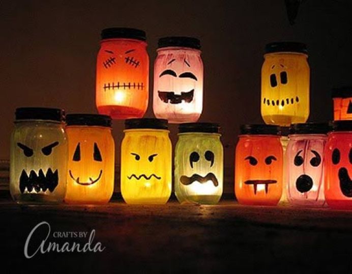Jack-o-Lantern Luminaries DIY for Halloween