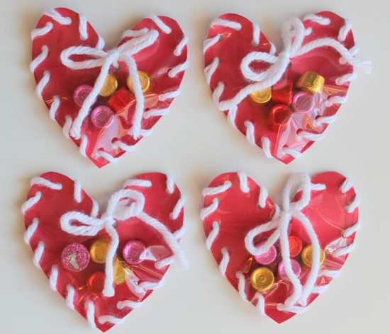 Hand Sewn Paper Heart | 25+ Valentine Crafts for Kids