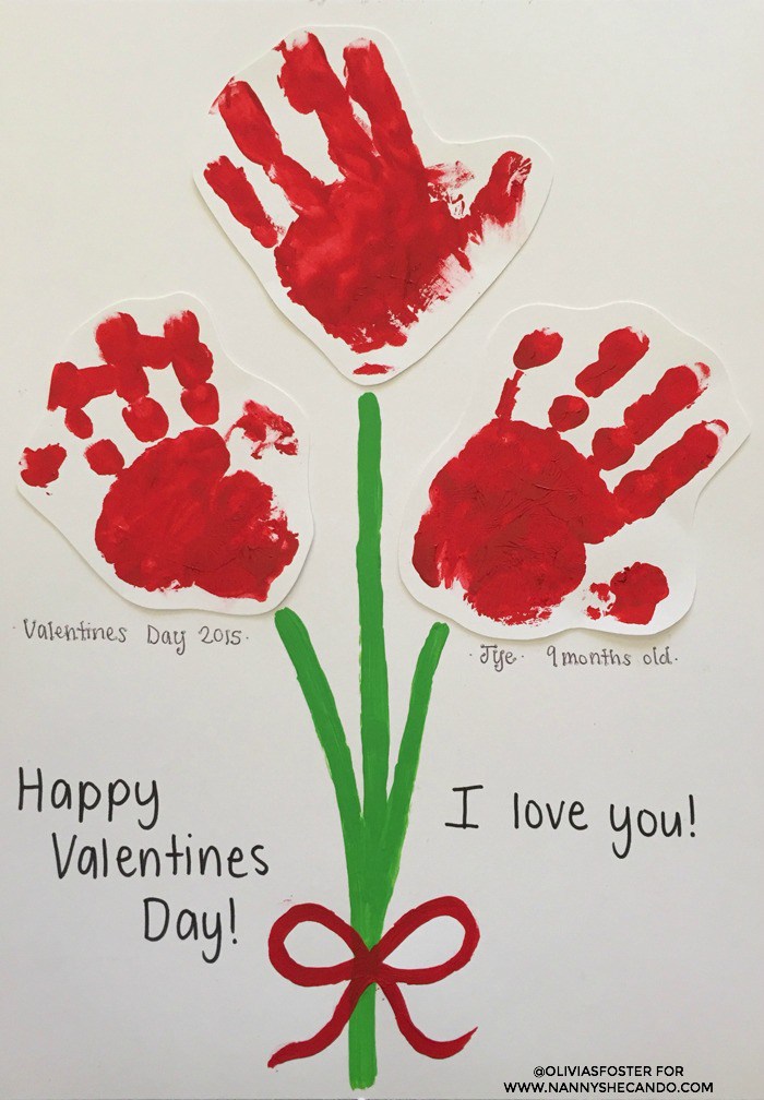 Handprint Flowers Card | 25+ Valentine Crafts for Kids