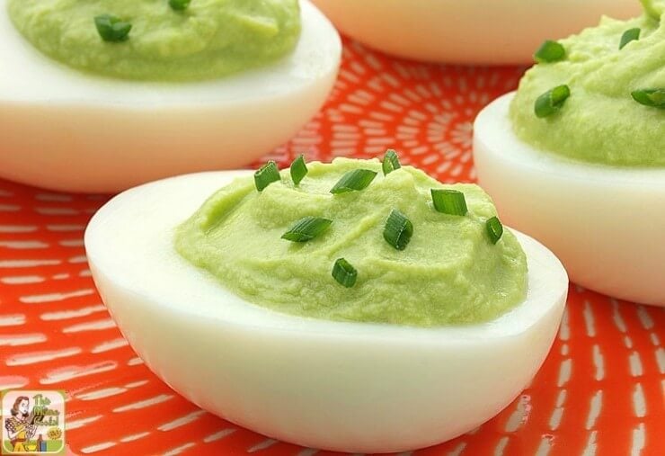 Healthy Avocado Deviled Eggs | Top 50 St. Patrick's Day Green Food - have fun with St. Patrick's Day and surprise your family and friends with these fun, festive green recipes!