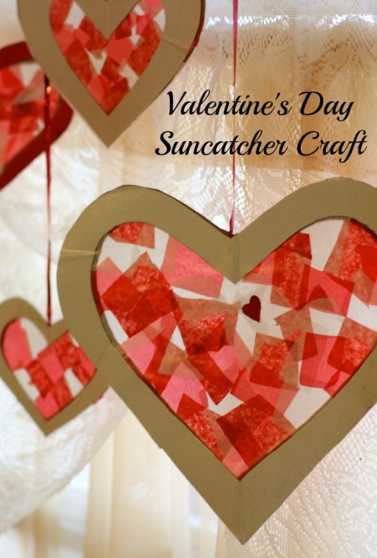 Heart Suncatcher | 25+ Valentine Crafts for Kids