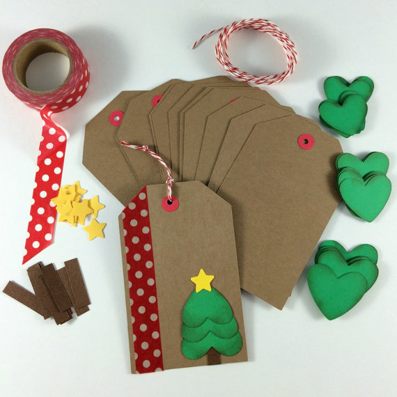 Heart Tree Gift Tag | 25+ Handmade Christmas Cards
