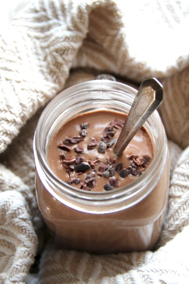 Hot chocolate breakfast smoothie