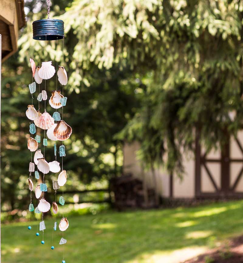 How to Make a Seashell and Sea Glass Wind Chime
