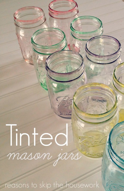 How to tint mason jars | 25+ May Day ideas