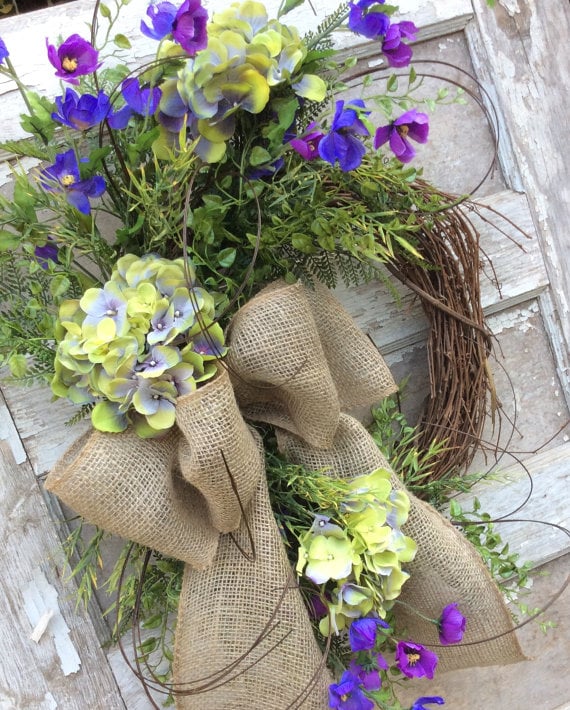 Hydrangea Wreath | 25+ Spring wreaths