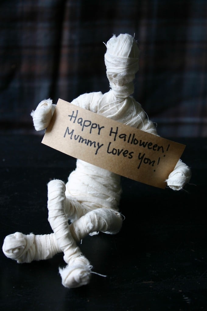 DIY Happy Halloween Mummy Loves You Decor