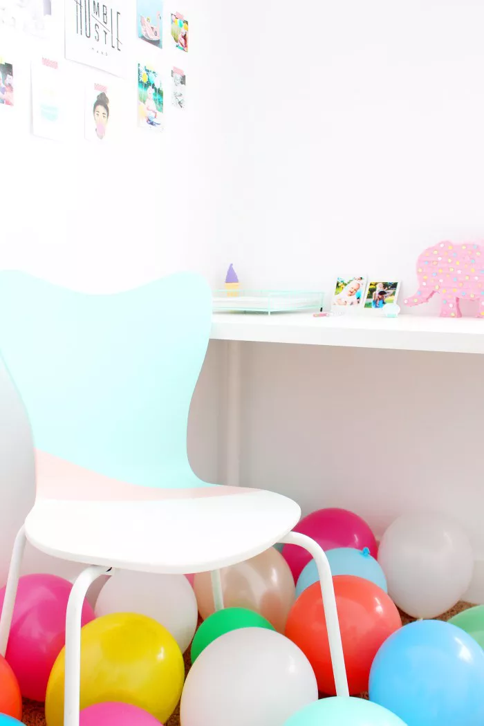 DIY Color Blocked Office Chair