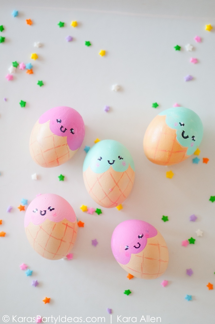 Ice Cream Cone Eggs | 25+ MORE ways to decorate Easter Eggs