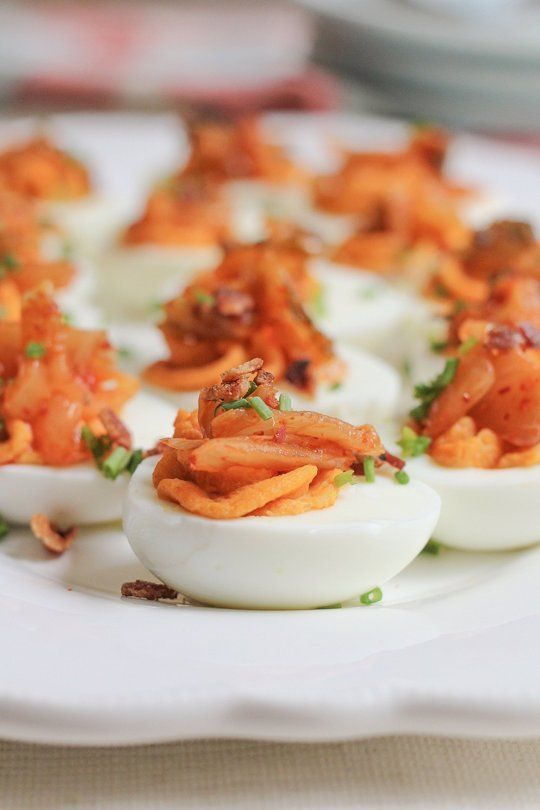 Kimchi Deviled Eggs | 25+ Deviled Egg Recipes