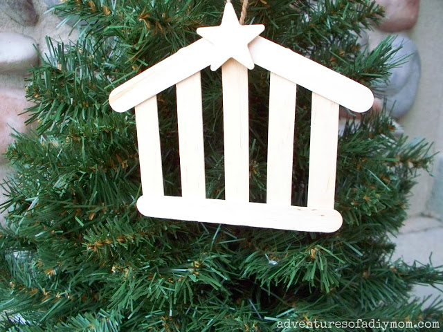 Large Stable Ornament | 25+ ornaments kids can make
