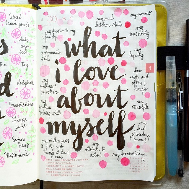 Love about myself | 25+ Bullet Journal Ideas