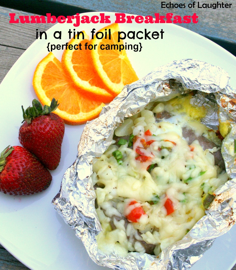 Lumberjack Breakfast in a tin foil packet | 25+ easy camping recipes