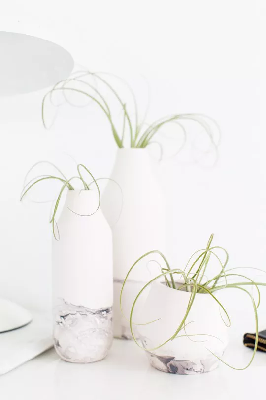 DIY Marble Dipped Vase