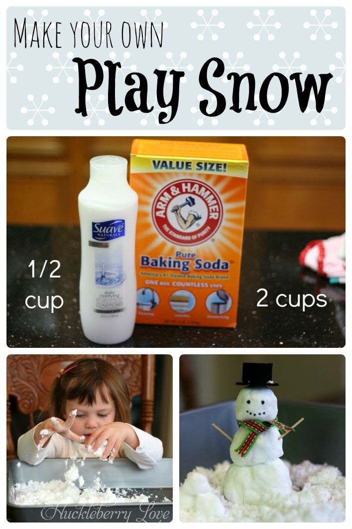 Make Your Own Play Snow | 25+ Indoor Winter Activities for Kids