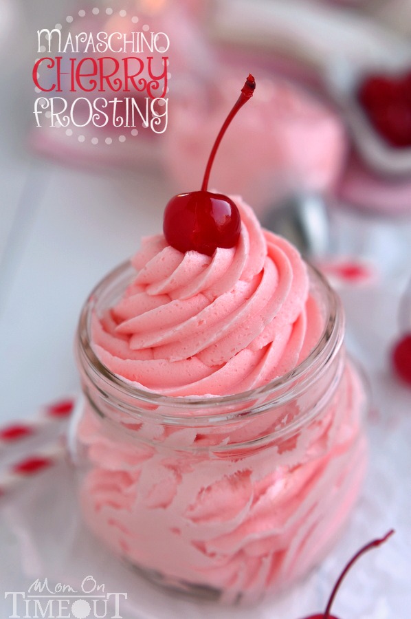 Maraschino Cherry Frosting | 25+ Cupcake Frosting recipes