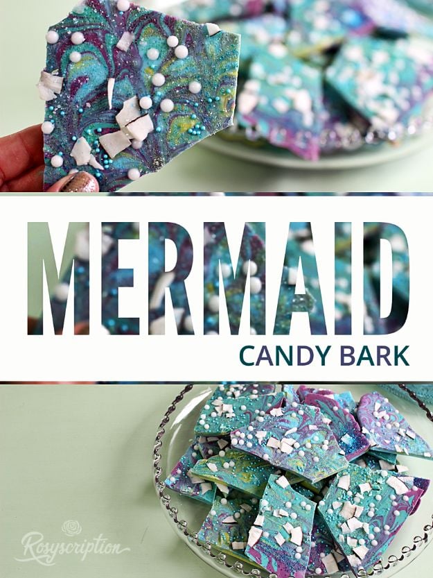 DIY Mermaid Crafts - Mermaid Candy Bark - How To Make Room Decorations, Art Projects, Jewelry, and Makeup For Kids, Teens and Teenagers - Mermaid Costume Tutorials - Fun Clothes, Pillow Projects, Mermaid Tail Tutorial http://diyprojectsforteens.com/diy-mermaid-crafts
