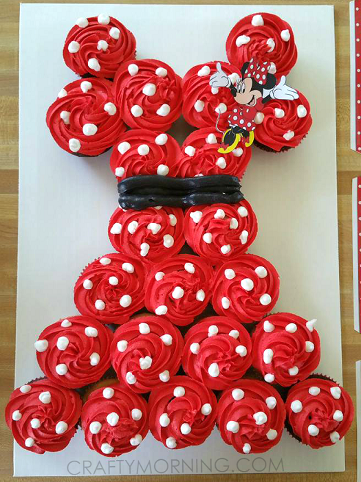 Minnie Mouse Cupcake Cake | 25+ Cupcake Birthday Cake Ideas