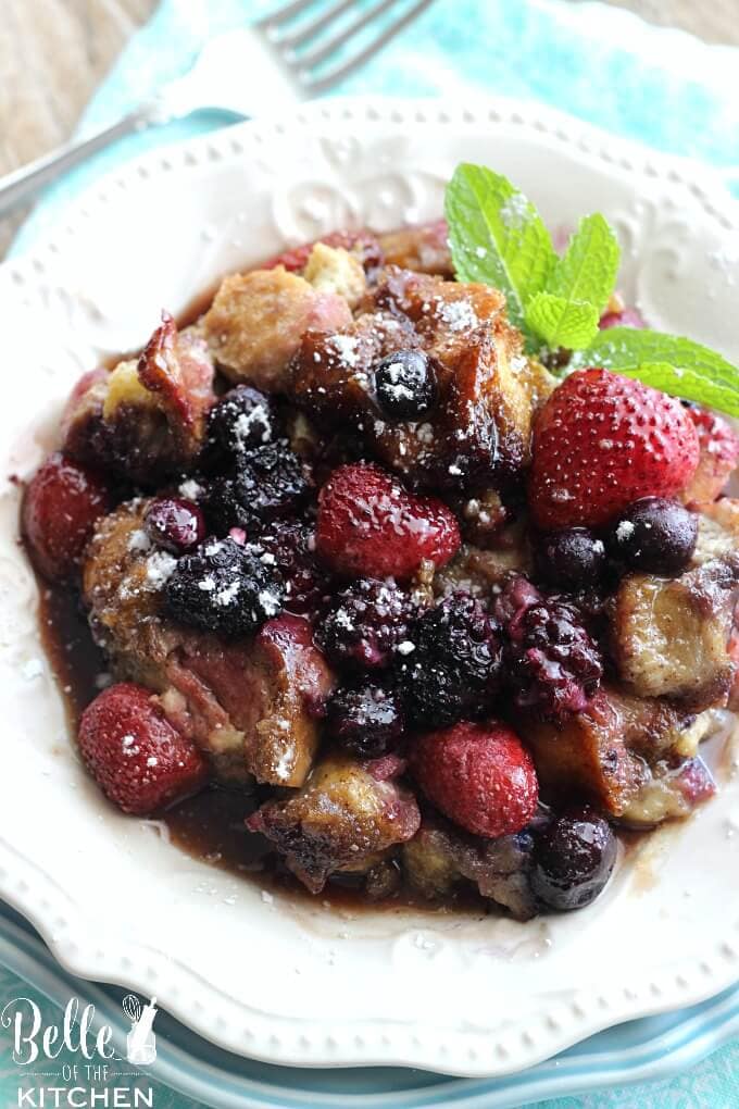 Mixed Berry French Toast Casserole + 50 Delicious Berry Recipes... refreshingly sweet treats that you can enjoy all summer long!