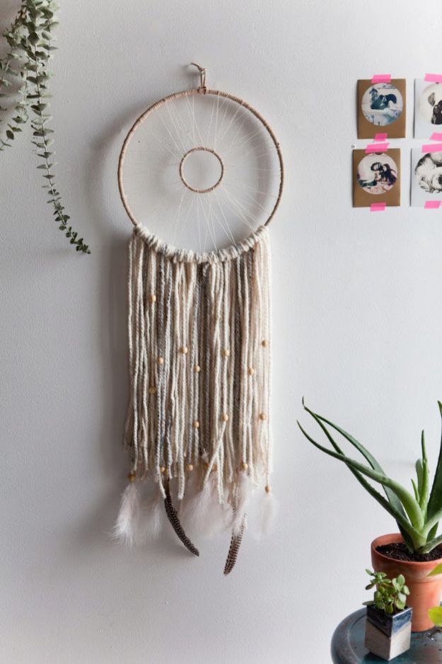 DIY Dream Catchers - Modern Woven Dreamcatcher - How to Make a Dreamcatcher Step by Step Tutorial - Easy Ideas for Dream Catcher for Kids Room - Make a Mobile, Moon Designs, Pattern Ideas, Boho Dreamcatcher With Sticks, Cool Wall Hangings for Teen Rooms - Cheap Home Decor Ideas on A Budget http://diyprojectsforteens.com/diy-dreamcatchers