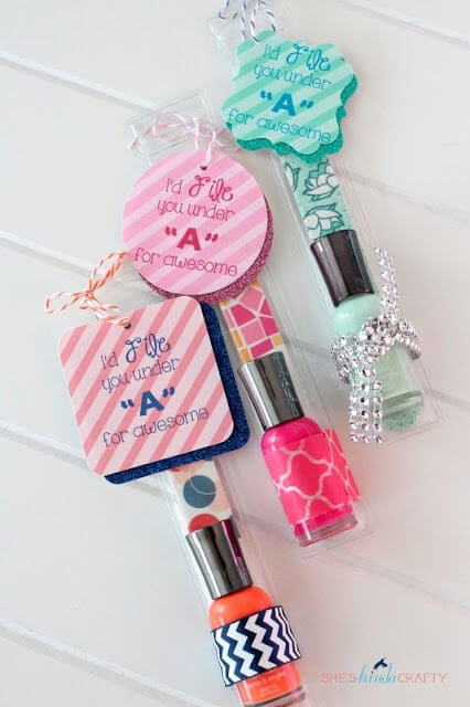 Nail File and Polish + 25 Handmade Gift Ideas for Teacher Appreciation - the perfect way to let those special teachers know how important they are in the lives of your children!