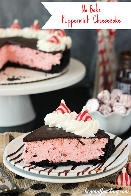 No-bake peppermint cheesecake | 25+ peppermint recipes