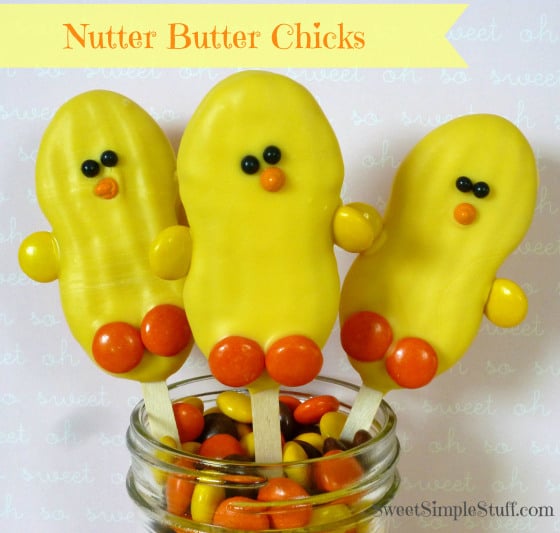Nutter Butter Chicks | 25+ Easter sweet treats