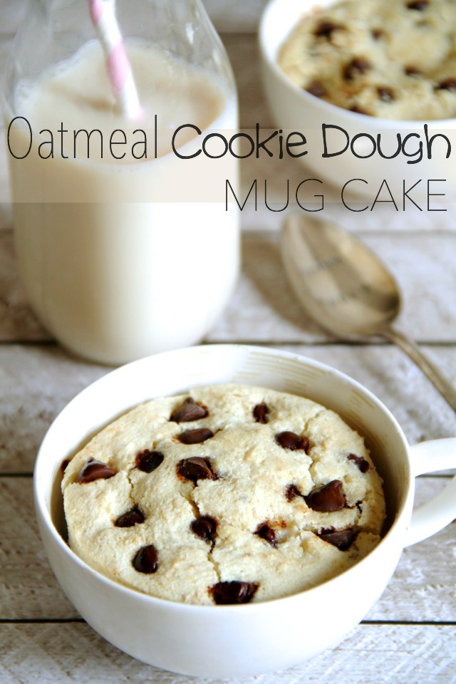 Oatmeal Cookie Dough mug cake | 25+ mug cakes
