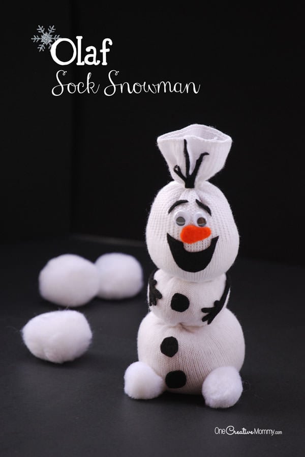 Olaf sock snowman - 25+ snowman crafts and fun food ideas - NoBiggie.net