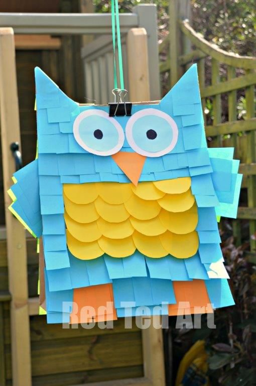 Owl Piñata | 25+ Post It Note DIY Ideas