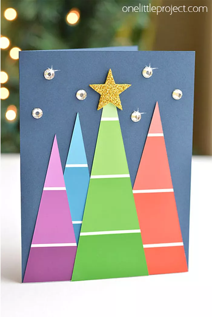 paint chip Christmas Cards